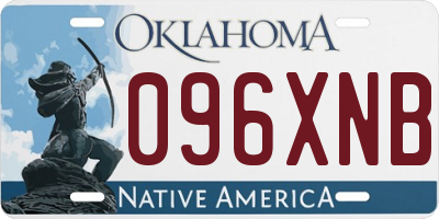 OK license plate 096XNB