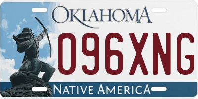 OK license plate 096XNG