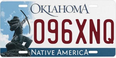 OK license plate 096XNQ