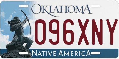 OK license plate 096XNY