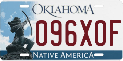 OK license plate 096XOF