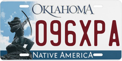 OK license plate 096XPA