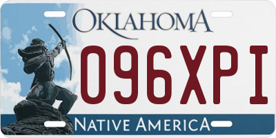 OK license plate 096XPI