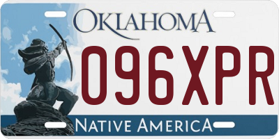 OK license plate 096XPR