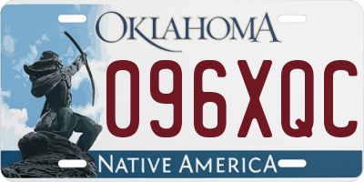 OK license plate 096XQC