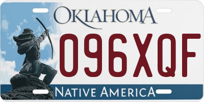 OK license plate 096XQF