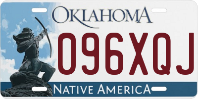 OK license plate 096XQJ