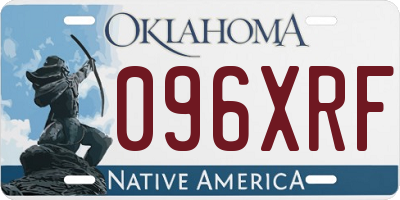 OK license plate 096XRF