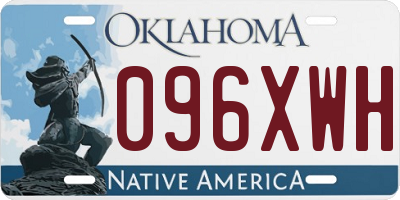 OK license plate 096XWH