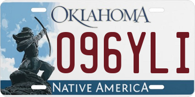 OK license plate 096YLI