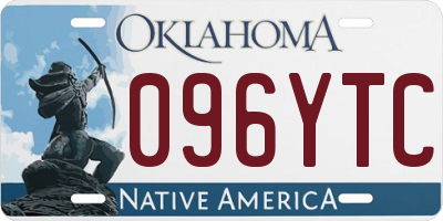 OK license plate 096YTC