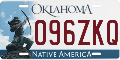 OK license plate 096ZKQ