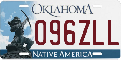 OK license plate 096ZLL