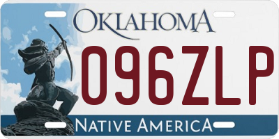 OK license plate 096ZLP
