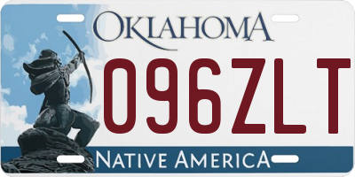 OK license plate 096ZLT