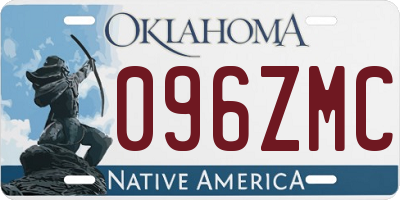 OK license plate 096ZMC