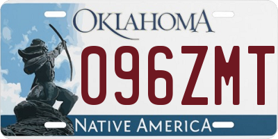 OK license plate 096ZMT