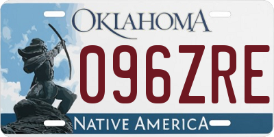 OK license plate 096ZRE