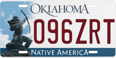 OK license plate 096ZRT