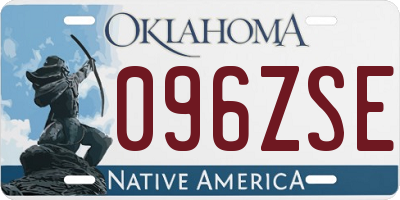 OK license plate 096ZSE