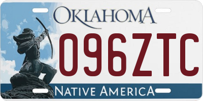 OK license plate 096ZTC