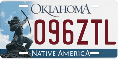 OK license plate 096ZTL