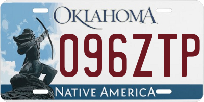OK license plate 096ZTP