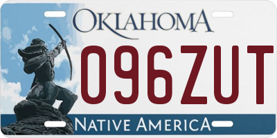 OK license plate 096ZUT