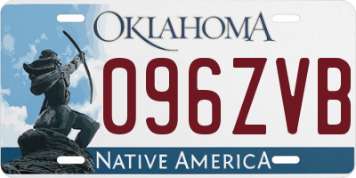 OK license plate 096ZVB