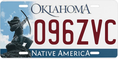 OK license plate 096ZVC