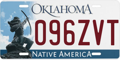 OK license plate 096ZVT