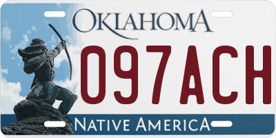 OK license plate 097ACH