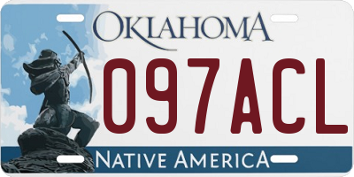 OK license plate 097ACL