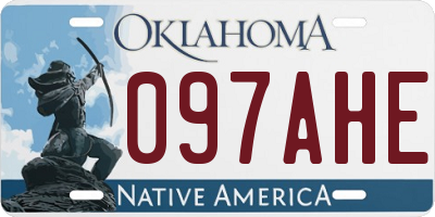 OK license plate 097AHE