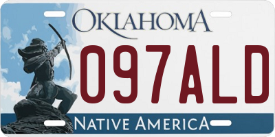 OK license plate 097ALD