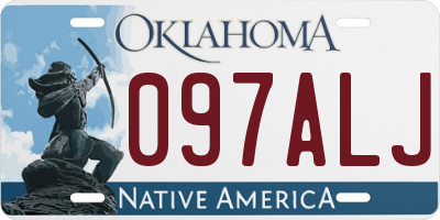 OK license plate 097ALJ