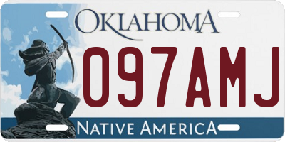 OK license plate 097AMJ