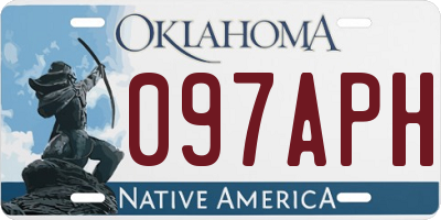 OK license plate 097APH