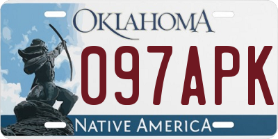 OK license plate 097APK