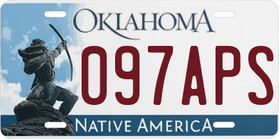 OK license plate 097APS