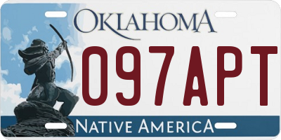OK license plate 097APT