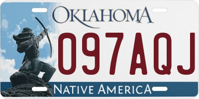 OK license plate 097AQJ