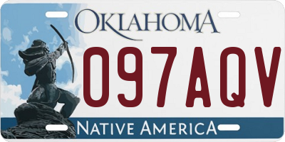 OK license plate 097AQV