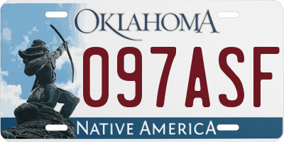OK license plate 097ASF