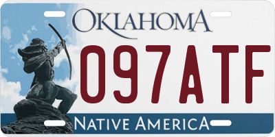 OK license plate 097ATF