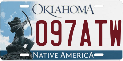OK license plate 097ATW