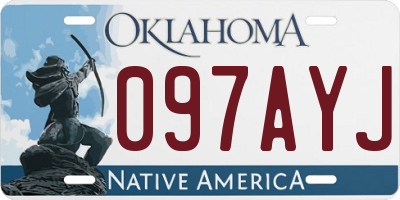 OK license plate 097AYJ