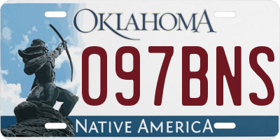 OK license plate 097BNS
