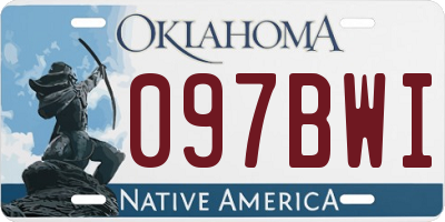 OK license plate 097BWI