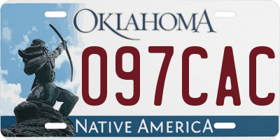 OK license plate 097CAC